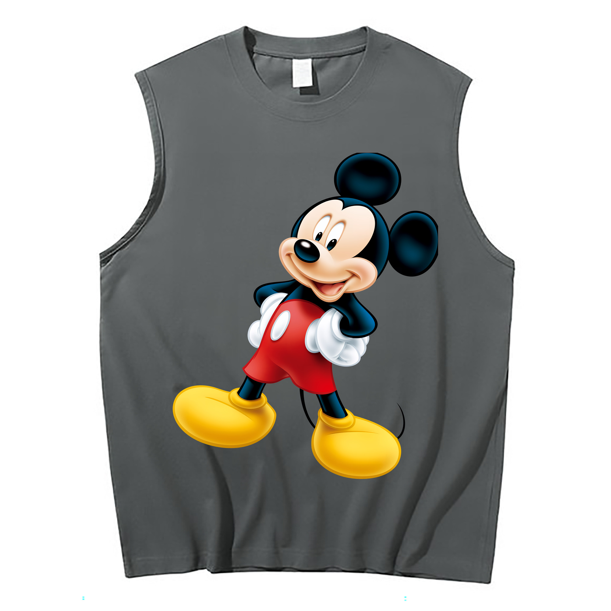 （画像用） ミッキーマウス Mickey Mouse コットン100％タンクトップ（フロントプリント）